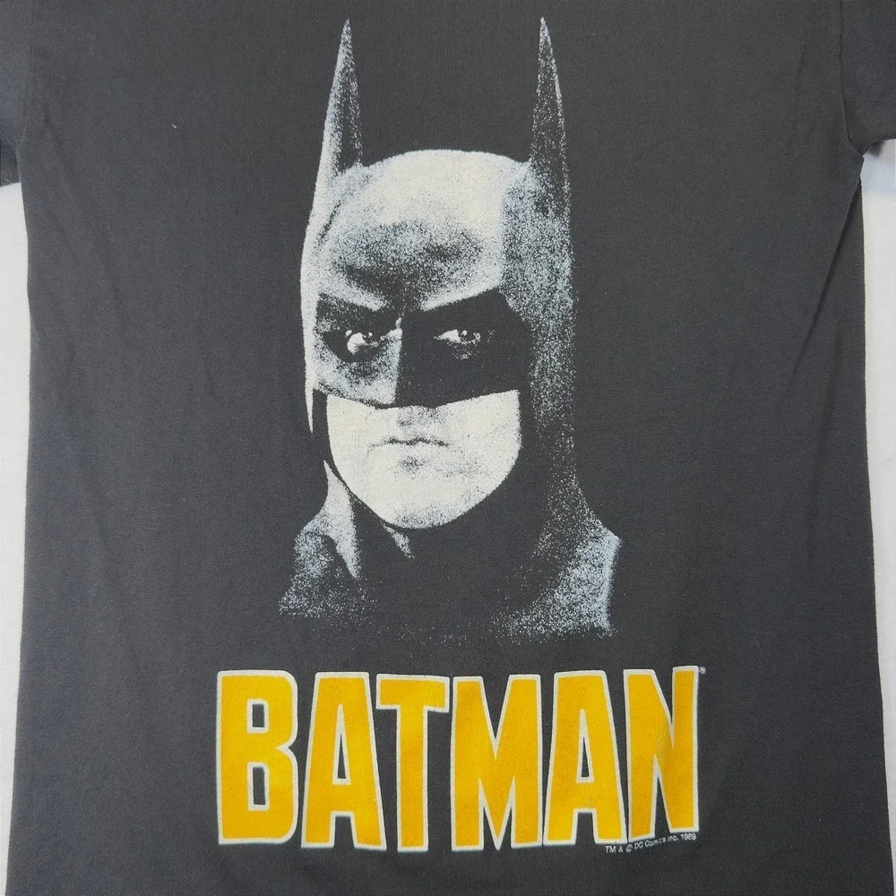 Vintage 1989 Batman Big Face Graphic T Shirt Youth L 14-16 SSI Single Stitch USA